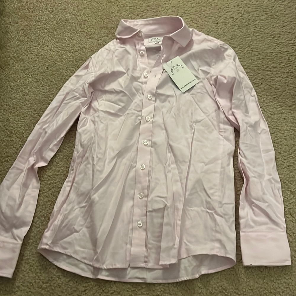 Kirrin Finch Pink Dress Shirt Androgynous Casual Gender Neutral Work Business